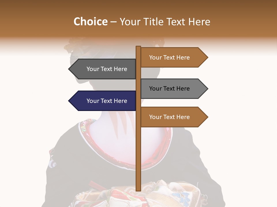 Unusual And Very Characteristic Painted Neck Of A Geisha.,Over White Background. PowerPoint Template