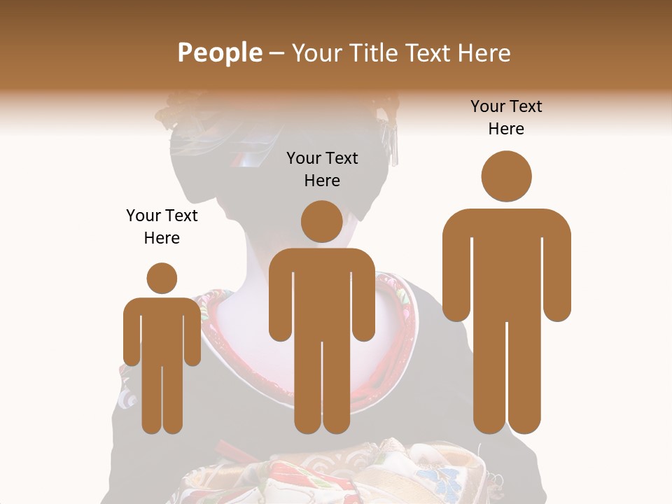 Unusual And Very Characteristic Painted Neck Of A Geisha.,Over White Background. PowerPoint Template