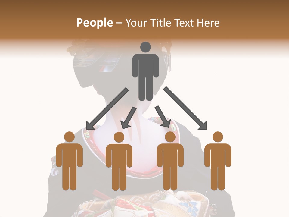 Unusual And Very Characteristic Painted Neck Of A Geisha.,Over White Background. PowerPoint Template