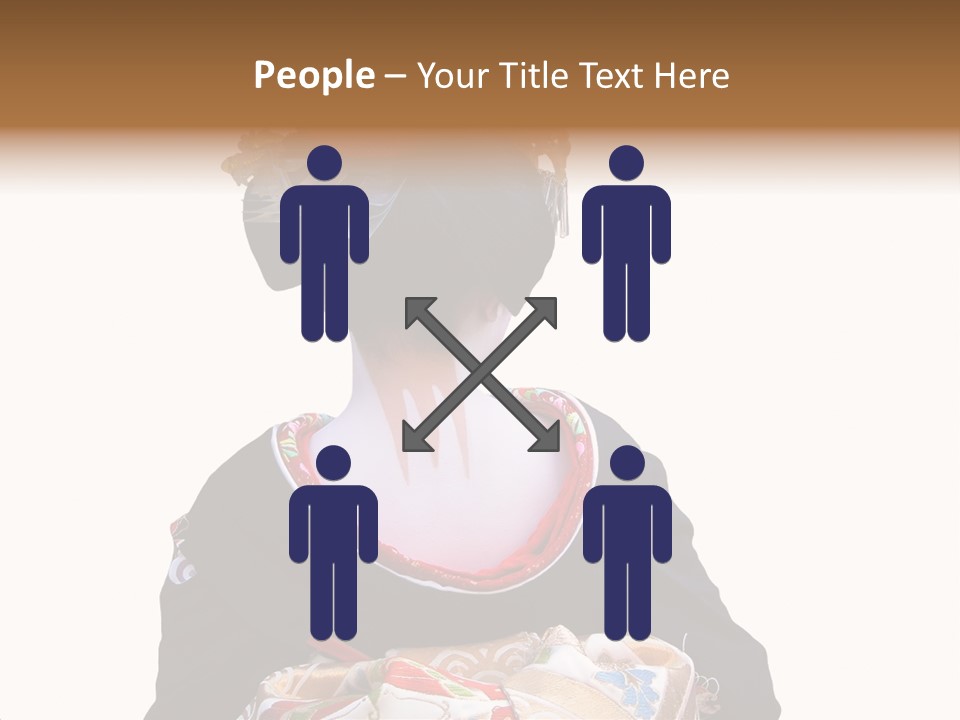 Unusual And Very Characteristic Painted Neck Of A Geisha.,Over White Background. PowerPoint Template