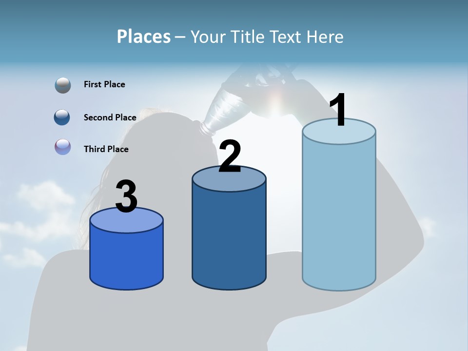 Lone Wolf Howling In Winter. PowerPoint Template