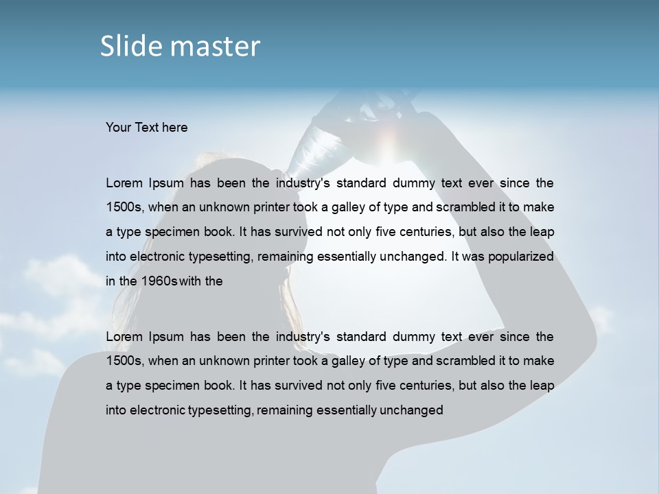 Lone Wolf Howling In Winter. PowerPoint Template