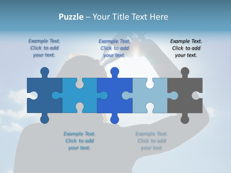 Lone Wolf Howling In Winter. PowerPoint Template