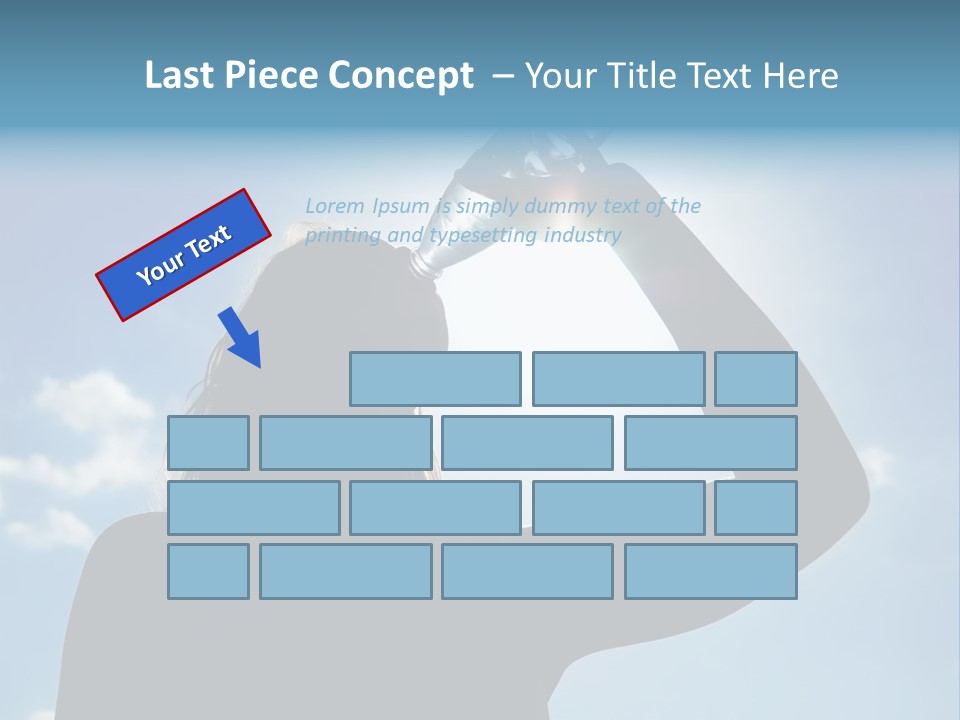 Lone Wolf Howling In Winter. PowerPoint Template