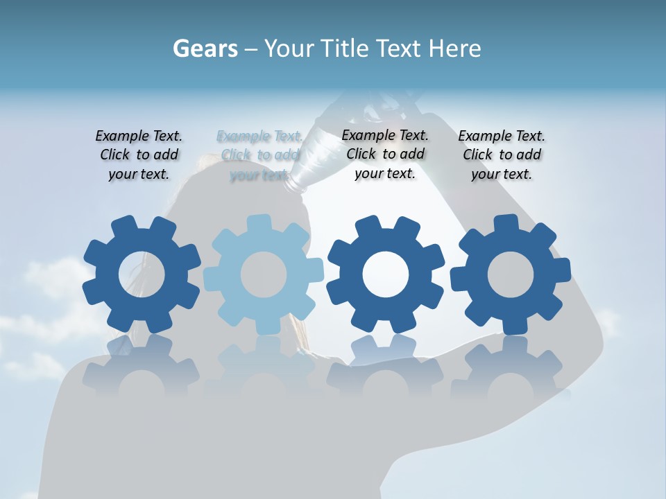 Lone Wolf Howling In Winter. PowerPoint Template