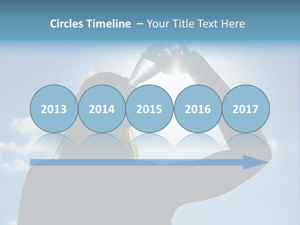 Lone Wolf Howling In Winter. PowerPoint Template