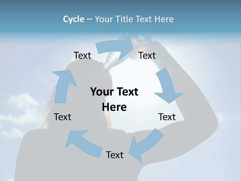 Lone Wolf Howling In Winter. PowerPoint Template