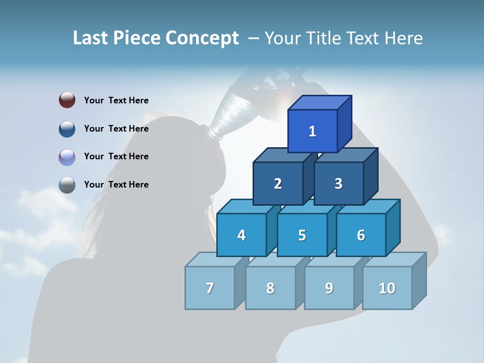 Lone Wolf Howling In Winter. PowerPoint Template