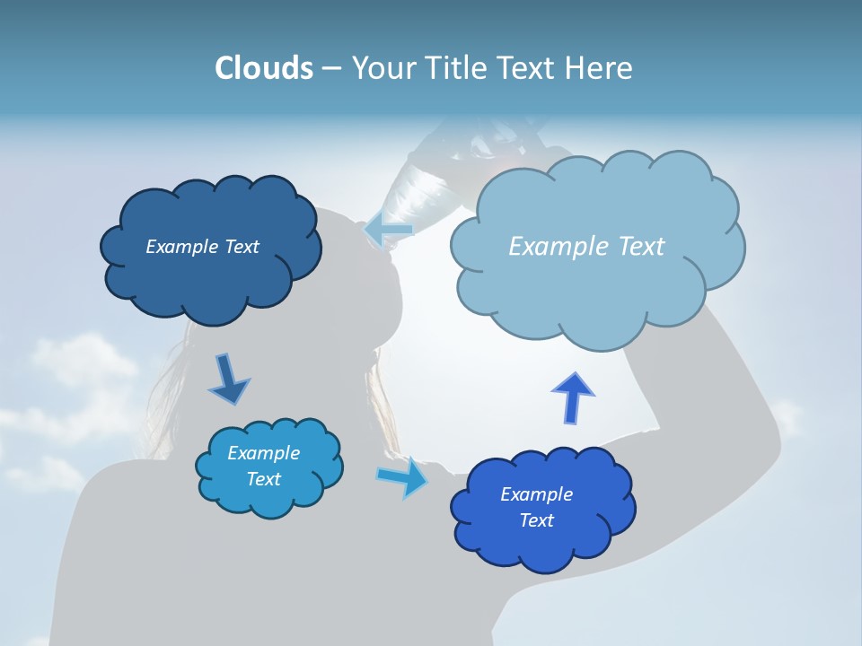 Lone Wolf Howling In Winter. PowerPoint Template