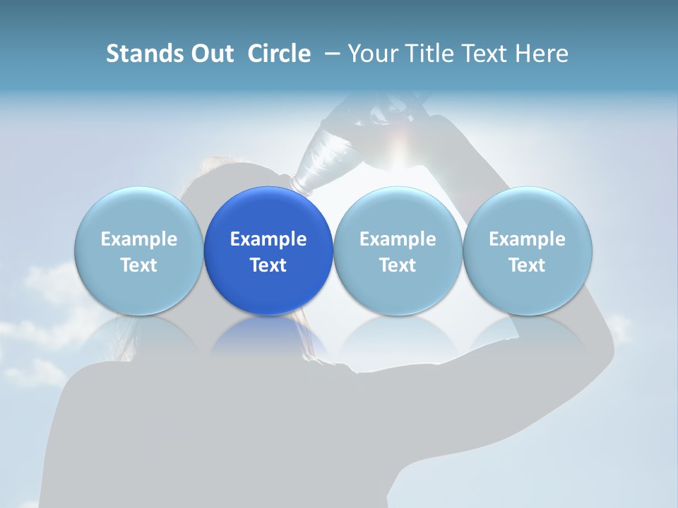 Lone Wolf Howling In Winter. PowerPoint Template