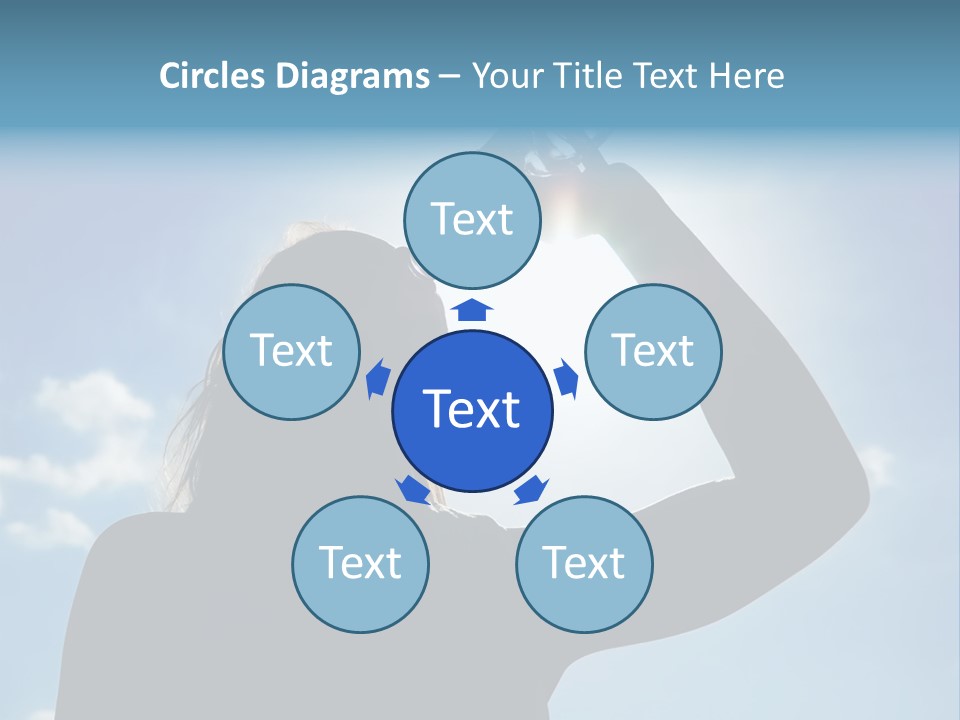 Lone Wolf Howling In Winter. PowerPoint Template