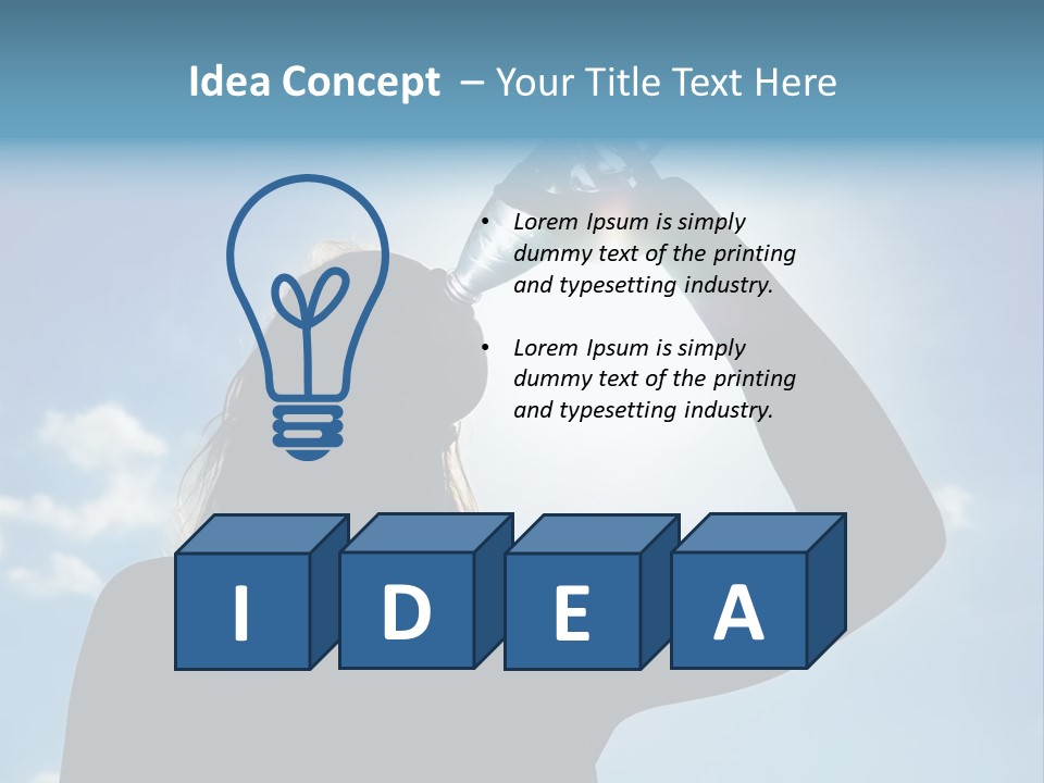 Lone Wolf Howling In Winter. PowerPoint Template