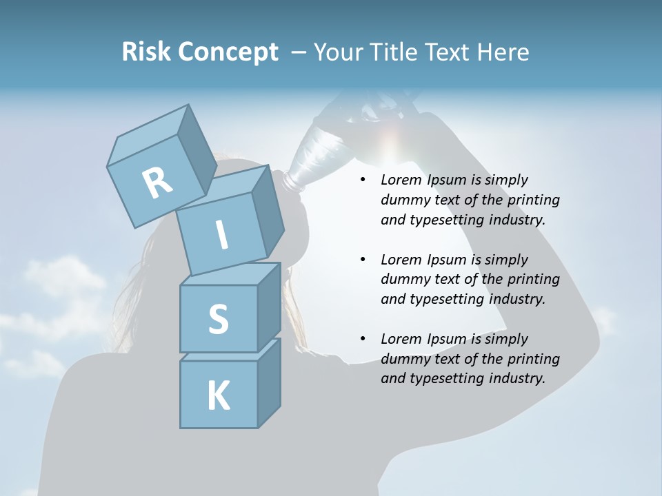 Lone Wolf Howling In Winter. PowerPoint Template