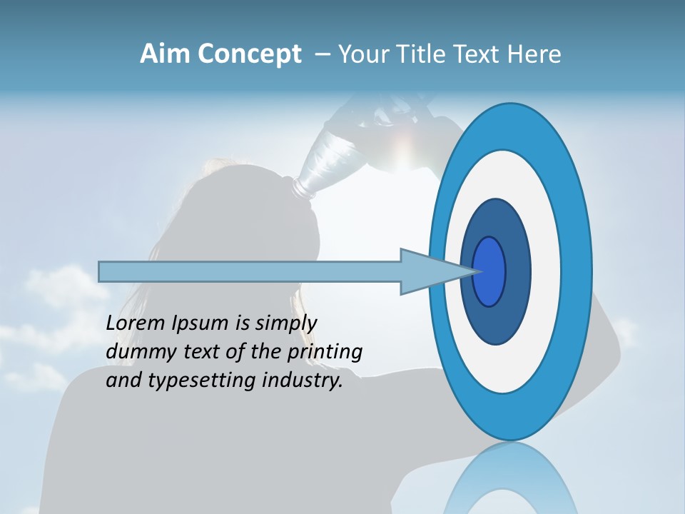 Lone Wolf Howling In Winter. PowerPoint Template