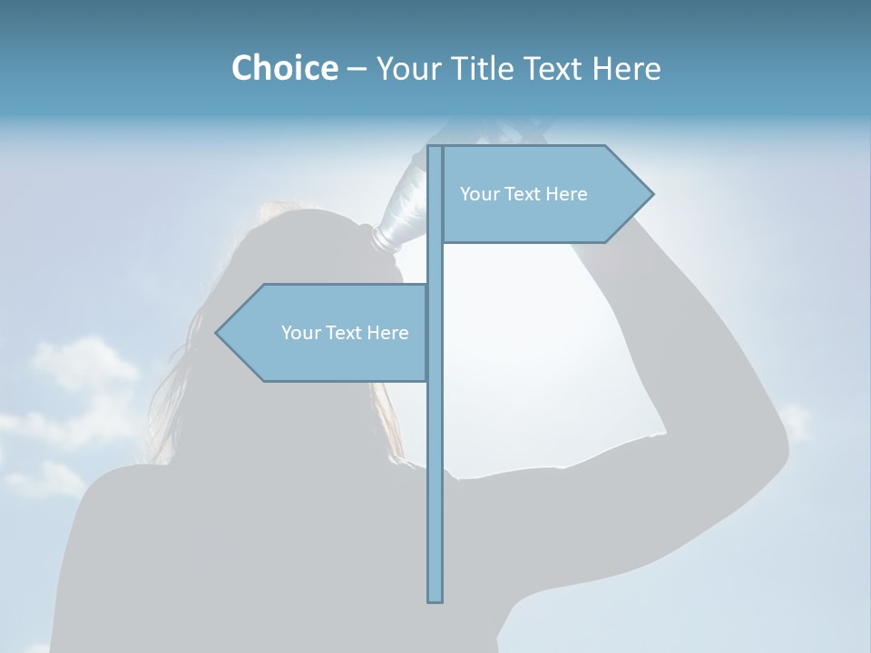 Lone Wolf Howling In Winter. PowerPoint Template