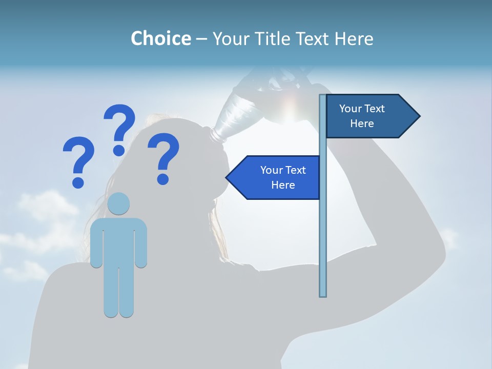 Lone Wolf Howling In Winter. PowerPoint Template