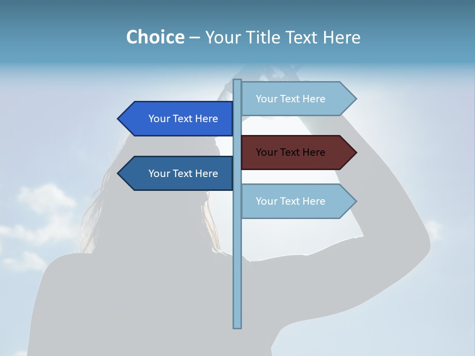 Lone Wolf Howling In Winter. PowerPoint Template