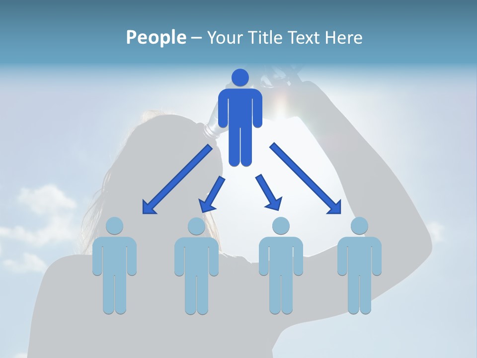 Lone Wolf Howling In Winter. PowerPoint Template