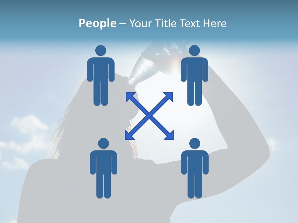 Lone Wolf Howling In Winter. PowerPoint Template