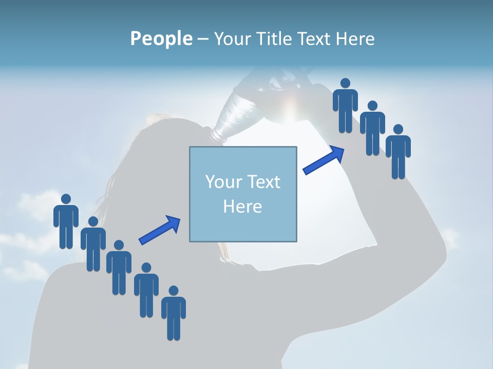 Lone Wolf Howling In Winter. PowerPoint Template