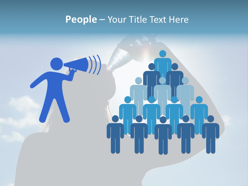 Lone Wolf Howling In Winter. PowerPoint Template