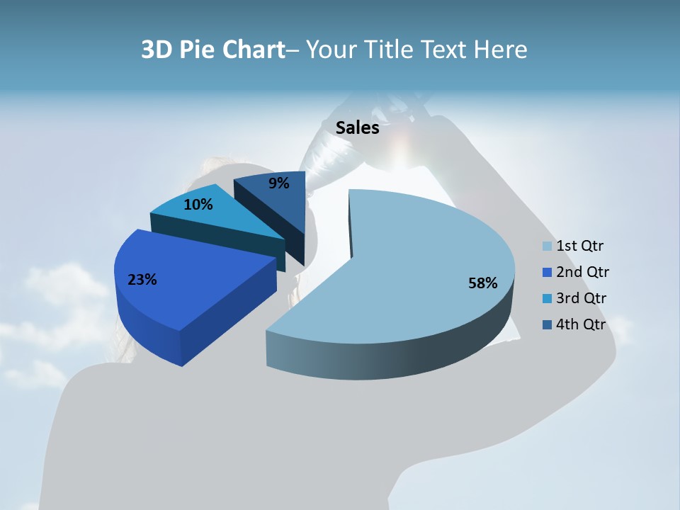 Lone Wolf Howling In Winter. PowerPoint Template