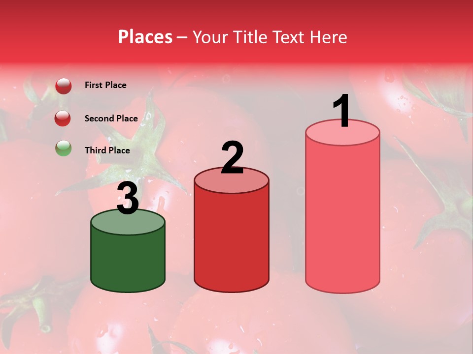 Wet Whole Tomatos Arranged At The Market PowerPoint Template