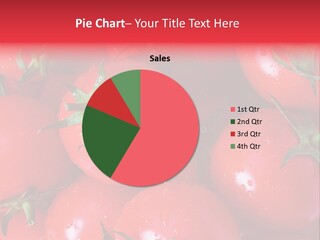 Wet Whole Tomatos Arranged At The Market PowerPoint Template