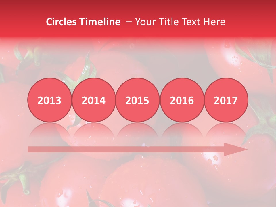 Wet Whole Tomatos Arranged At The Market PowerPoint Template