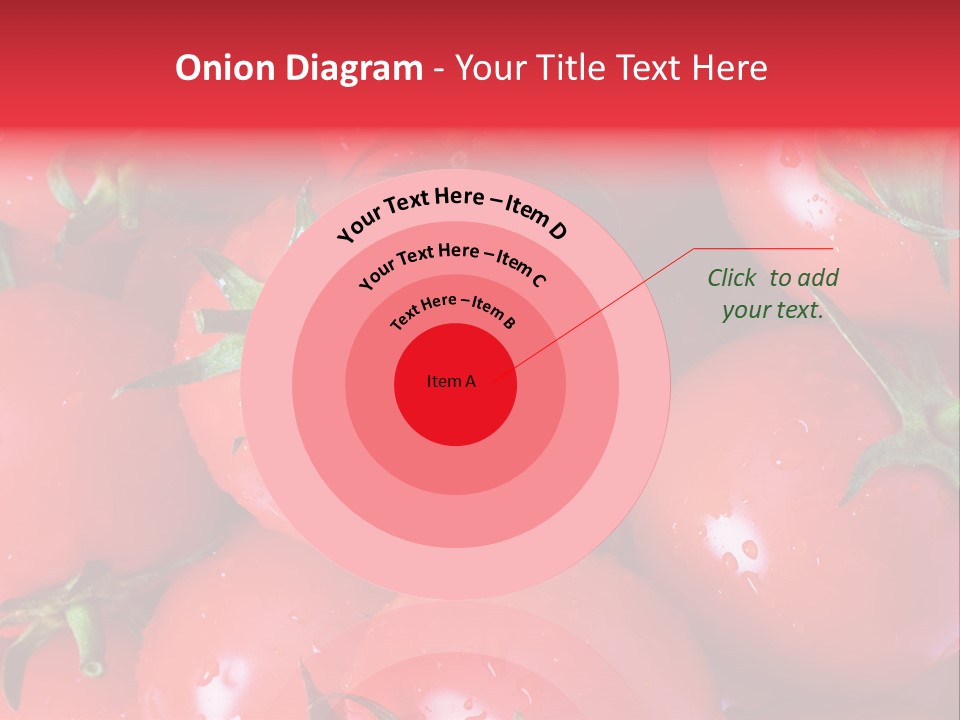 Wet Whole Tomatos Arranged At The Market PowerPoint Template