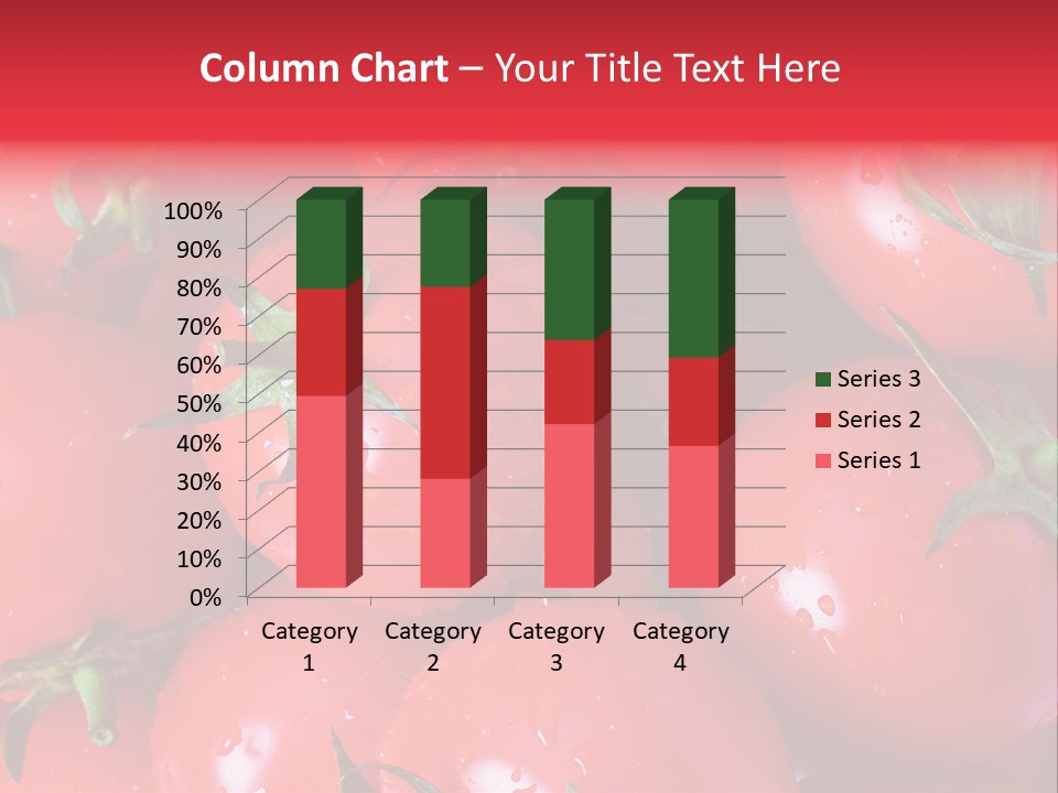 Wet Whole Tomatos Arranged At The Market PowerPoint Template