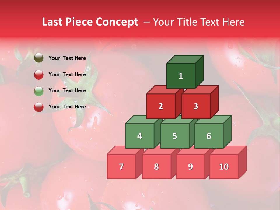 Wet Whole Tomatos Arranged At The Market PowerPoint Template