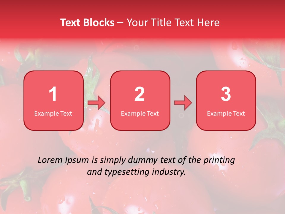 Wet Whole Tomatos Arranged At The Market PowerPoint Template