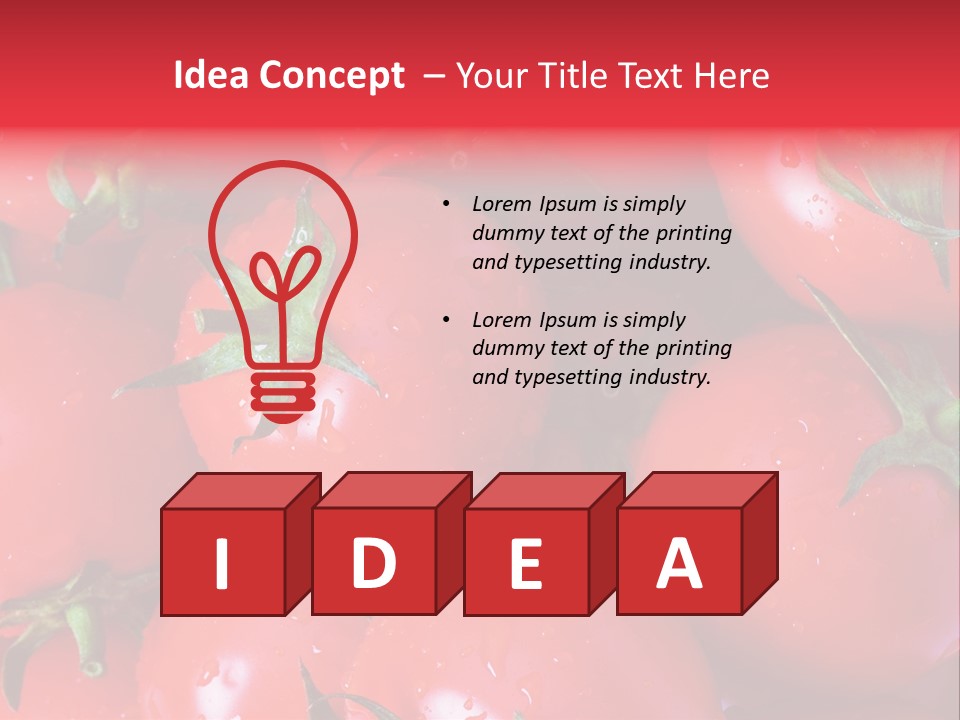 Wet Whole Tomatos Arranged At The Market PowerPoint Template
