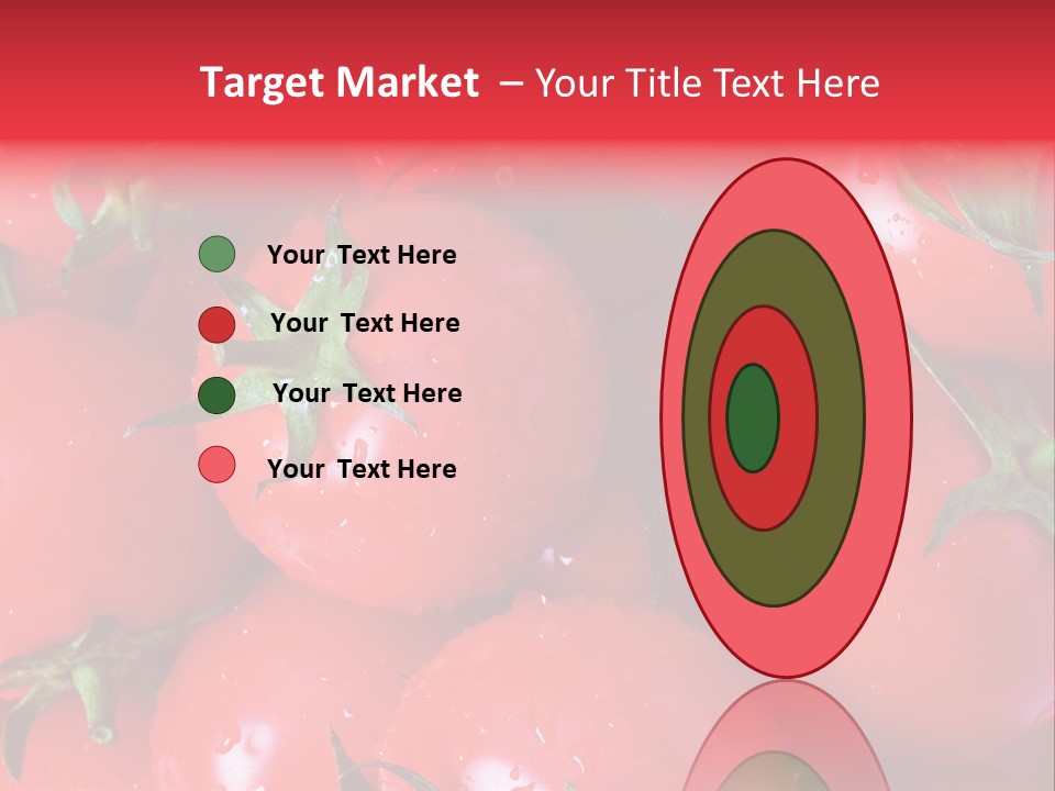 Wet Whole Tomatos Arranged At The Market PowerPoint Template