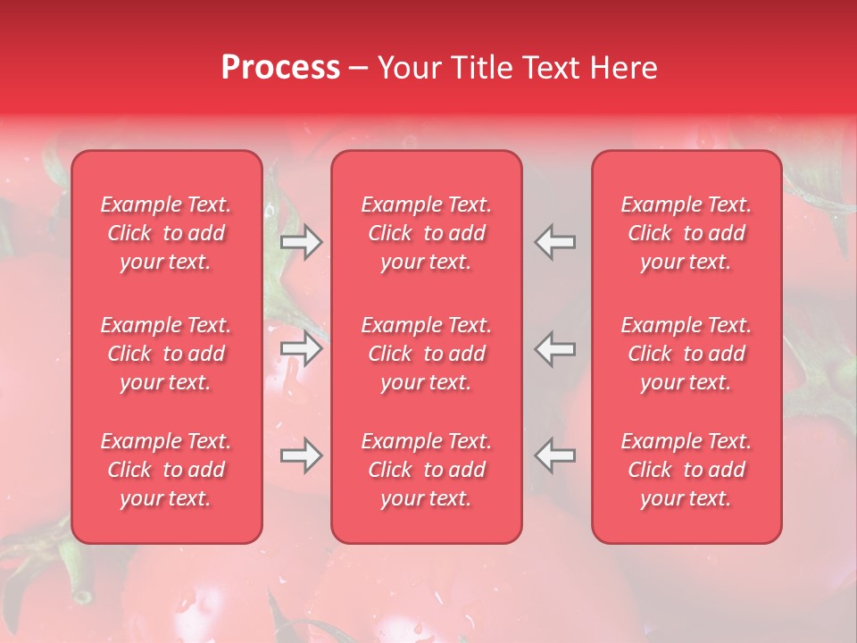 Wet Whole Tomatos Arranged At The Market PowerPoint Template