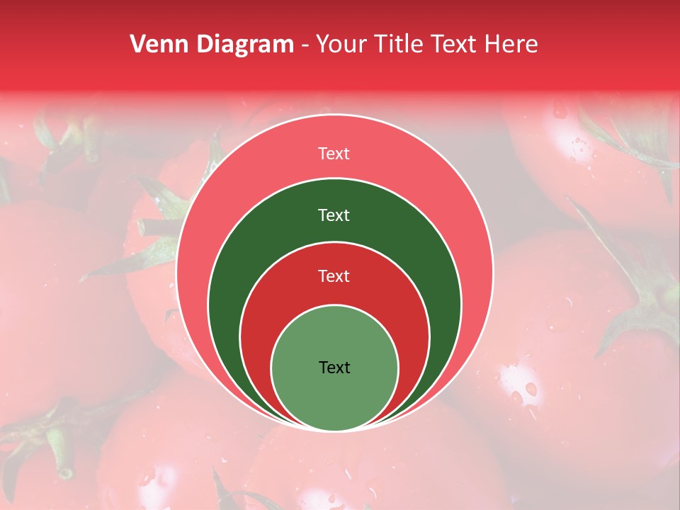 Wet Whole Tomatos Arranged At The Market PowerPoint Template