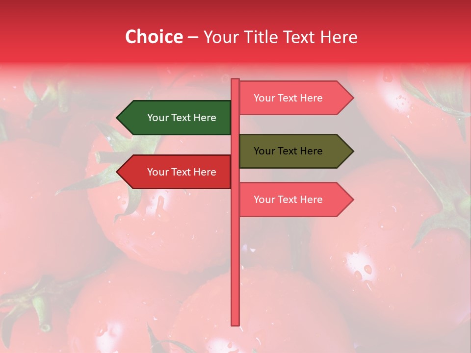 Wet Whole Tomatos Arranged At The Market PowerPoint Template