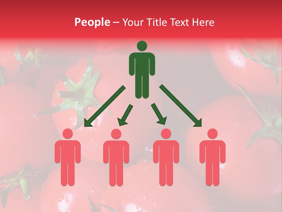 Wet Whole Tomatos Arranged At The Market PowerPoint Template