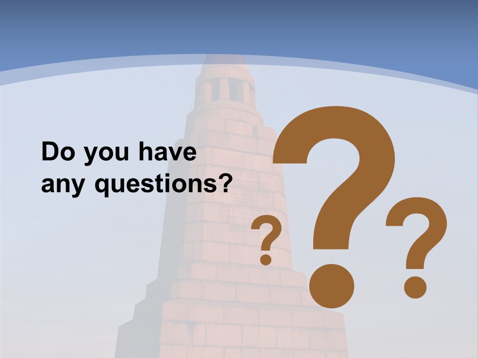 Dundee Law War Memorial At Dawn, Scotland PowerPoint Template
