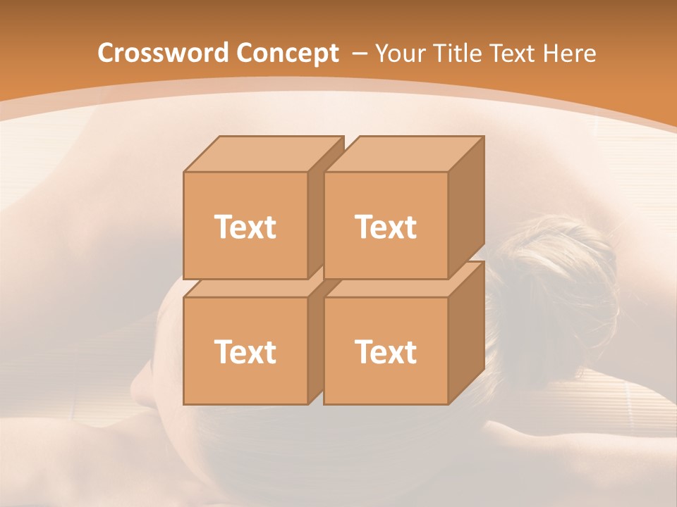 Young Beautiful Woman In A Spa With Towels PowerPoint Template