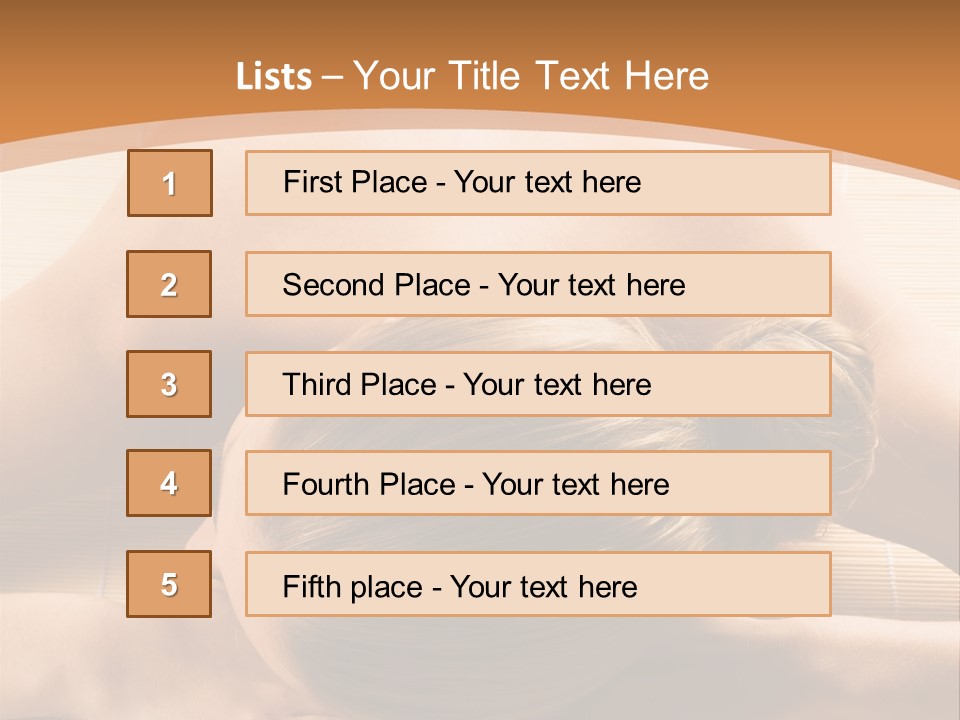 Young Beautiful Woman In A Spa With Towels PowerPoint Template