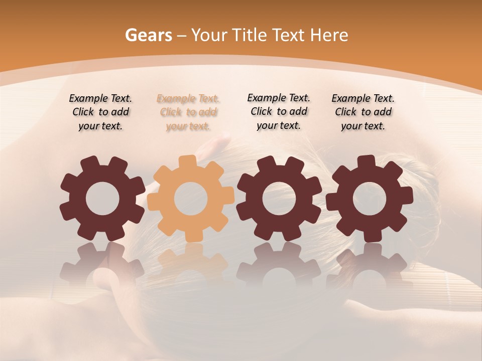 Young Beautiful Woman In A Spa With Towels PowerPoint Template