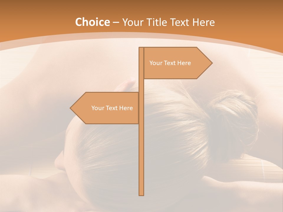 Young Beautiful Woman In A Spa With Towels PowerPoint Template