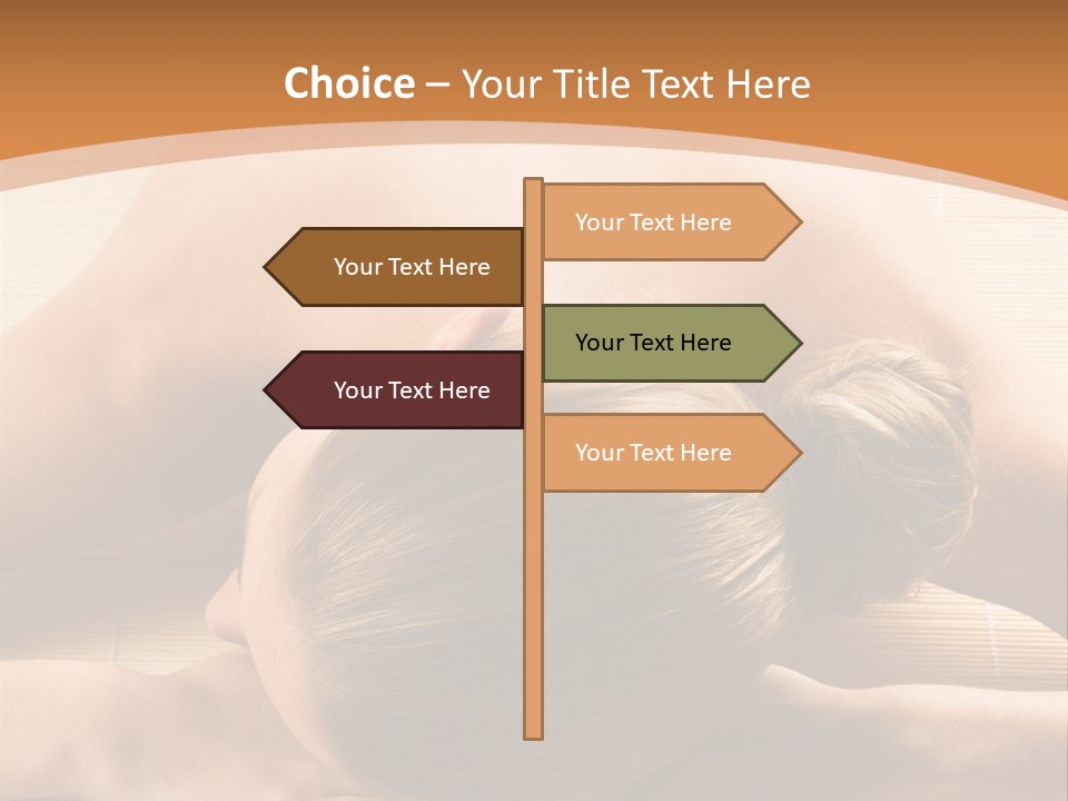 Young Beautiful Woman In A Spa With Towels PowerPoint Template