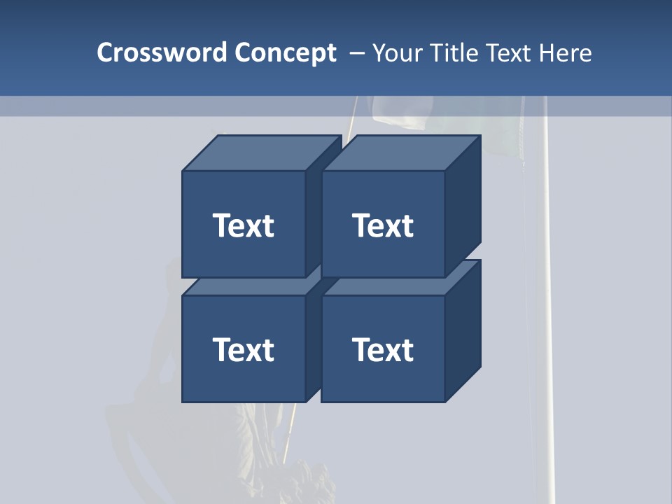 Statue And Irish Flag On Top Of The Gpo In Dublin City Shot From Below With Plenty Of Bright Blue Sky PowerPoint Template