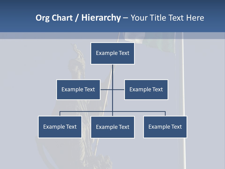 Statue And Irish Flag On Top Of The Gpo In Dublin City Shot From Below With Plenty Of Bright Blue Sky PowerPoint Template