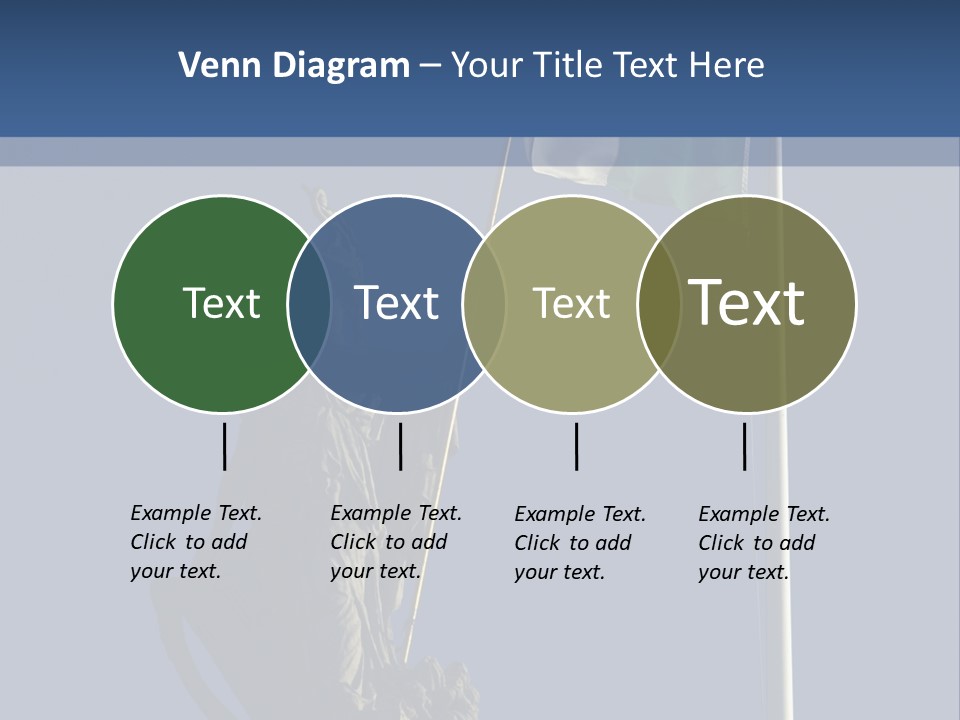 Statue And Irish Flag On Top Of The Gpo In Dublin City Shot From Below With Plenty Of Bright Blue Sky PowerPoint Template