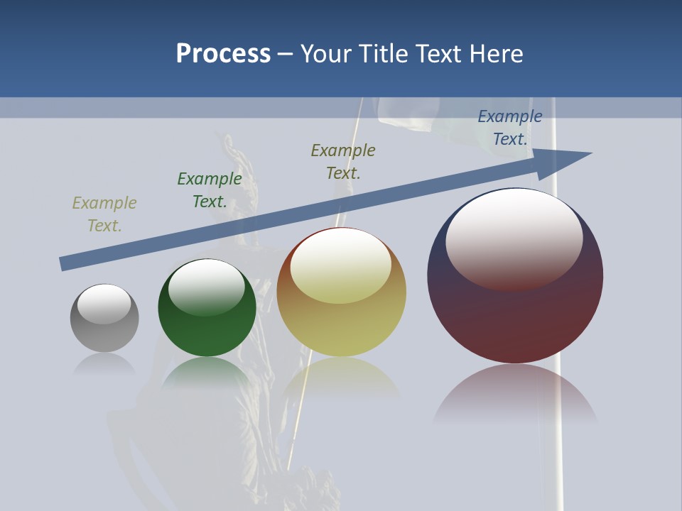 Statue And Irish Flag On Top Of The Gpo In Dublin City Shot From Below With Plenty Of Bright Blue Sky PowerPoint Template