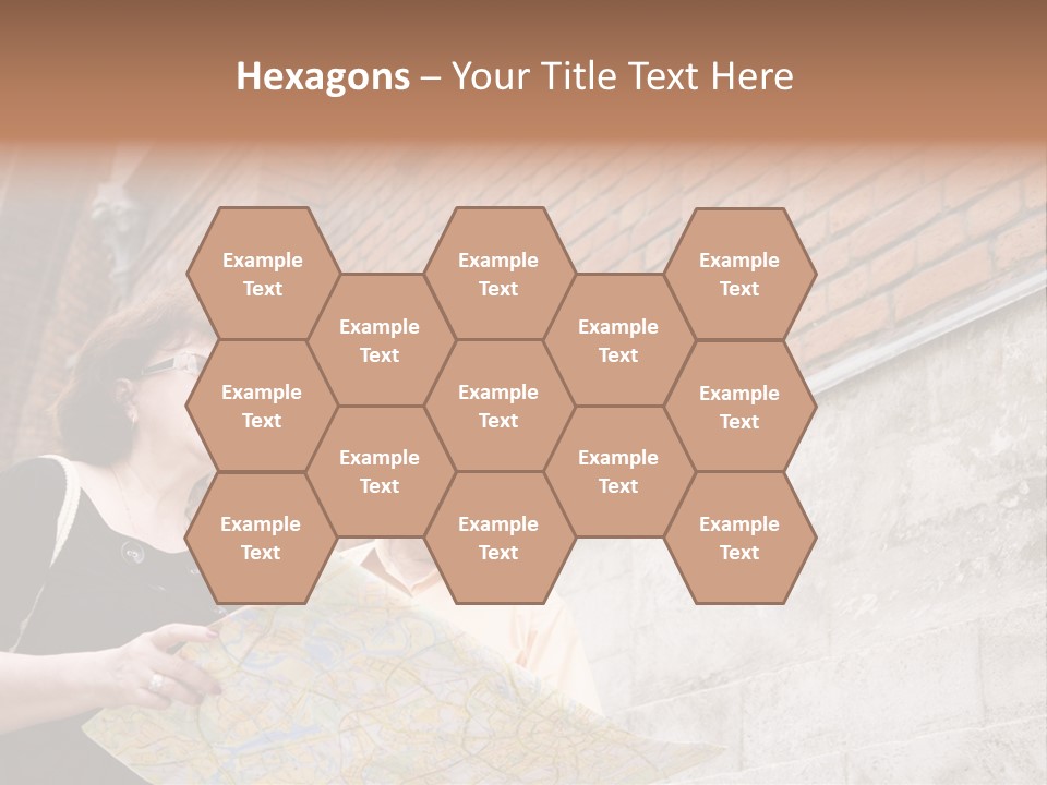 Travelers (Mature Adult In In Old Europe With Map) PowerPoint Template